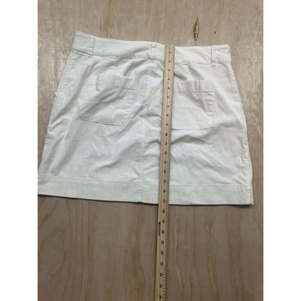 Vineyard Vines Corduroy Skirt‎ Button Front “marshmallow”  Sz L Mini New! $128 - Picture 4 of 7